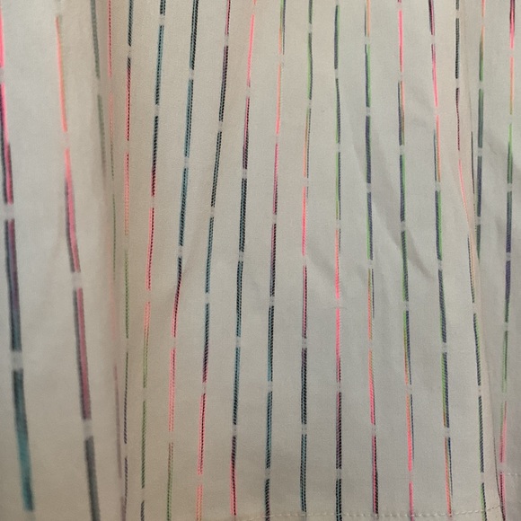 BCBGeneration white mini skirt with neon stripes - Picture 7 of 8